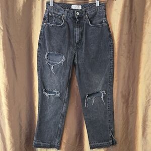Free People We the Free slim boyfriend jeans with a distressed, raw hem